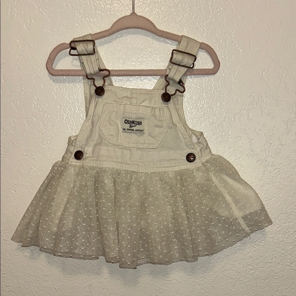 OshKosh B'gosh White Overall Dress